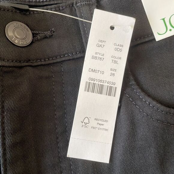 J.Crew 9” mid-rise vintage slim-straight jean in Stay Black Wash Size 26 - Picture 8 of 12